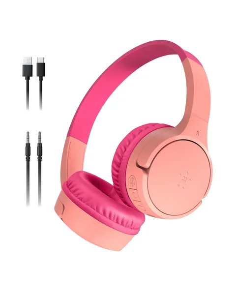 Belkin SoundForm Mini Cuffie wireless per bambini con microfono, 30 ore di riproduzione