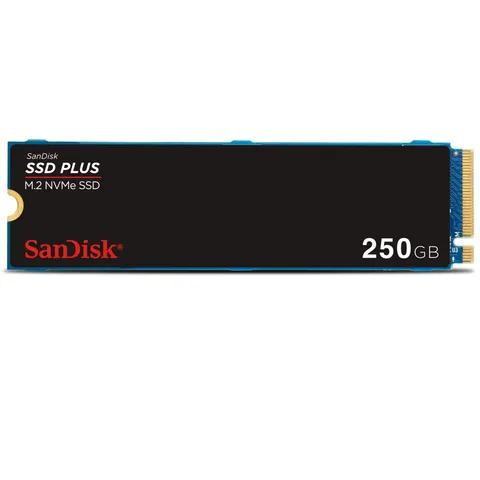 SanDisk SSD Plus 250GB, M.2 2280 PCIe Gen3 NVMe SSD, con velocità di lettura fino a 2400 MB/s