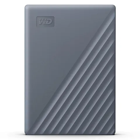 WD 2TB My Passport Compatibile con USB-C, HDD Portatile, USB 3.2 Gen 1/USB 3.0, Protezion con password, Software per la gestion e il backup, Formatto per Windows, ChromeOS and MacOS, Grigio