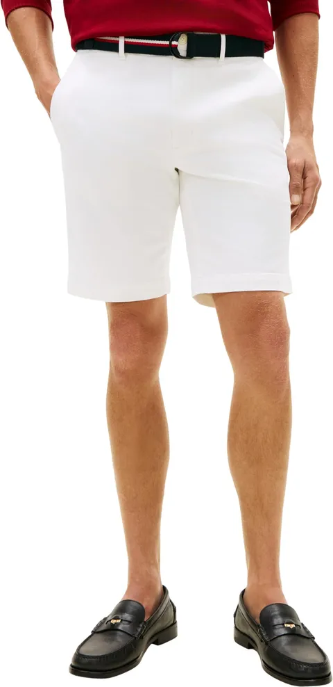 Tommy Hilfiger Denton 9.5" Ess Twill W/Belt Mw0mw42349 Altri Pantaloncini, White (TH Optic White), 36W Uomo
