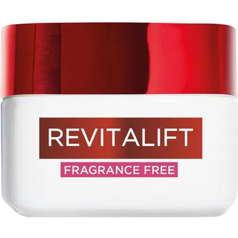 L'Oréal Paris Crema Viso Fragrance Free Revitalift, Per Pelli Sensibili, Azione