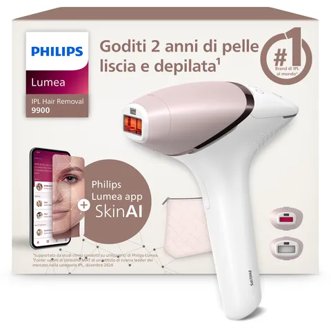 Philips Lumea Serie 9900, dispositivo di depilazione IPL, alternativa alla depilazione