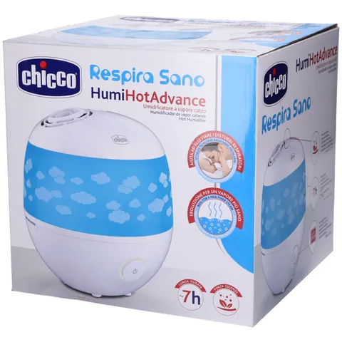 Chicco Humi Hot Advance Umidificatore Ambiente per Bambini, Vapore Caldo contro i