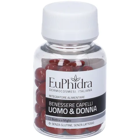 Euphidra, Benessere Capelli Uomo e Donna, 60 Perle Softgel da 770 mg, Integratore con