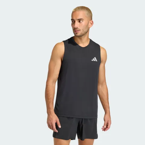 adidas Uomo Adi365 Running Essentials Tank Shirt, Black, XL