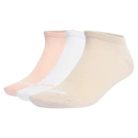 adidas Unisex - Adulto Thin Linear Low-Cut Socks 3 Pairs, wonder alumina/blush