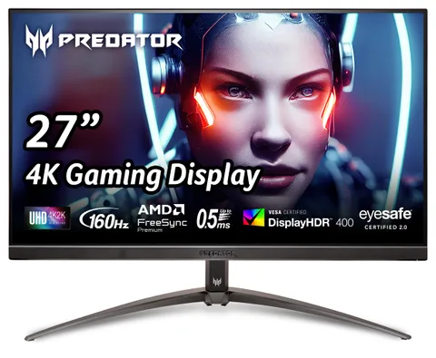 Acer Predator XB273KV3bmiiprx Monitor Gaming PC 27", Display 4K IPS, 160 Hz, 0.5 ms, AMD