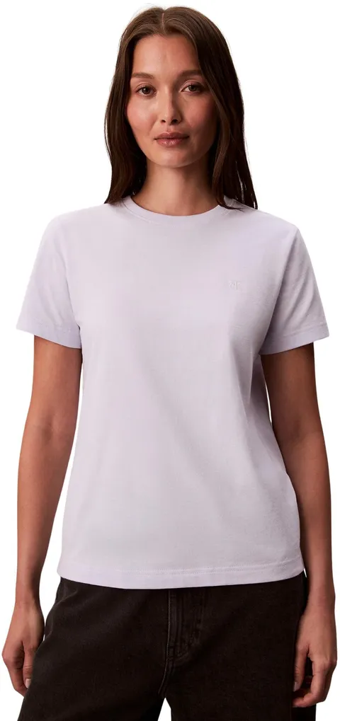 Calvin Klein Donna T-Shirt Maniche Corte Archive Jersey Tee con Scollo Rotondo, Viola