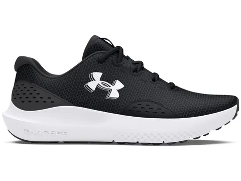 Under Armour Ua Charged Surge 4, Scarpa da corsa Uomo, Black Anthracite White, 48.5 EU