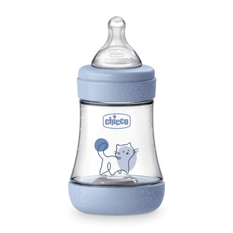 Chicco Perfect 5 Biberon Anticolica 150 ml, Flusso Lento 0 Mesi + con Tettarella in
