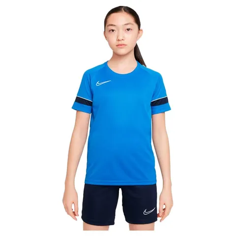 Nike Dri-FIT Academy 21 CW6103 Maglia Manica Corta, Bambino, Blu