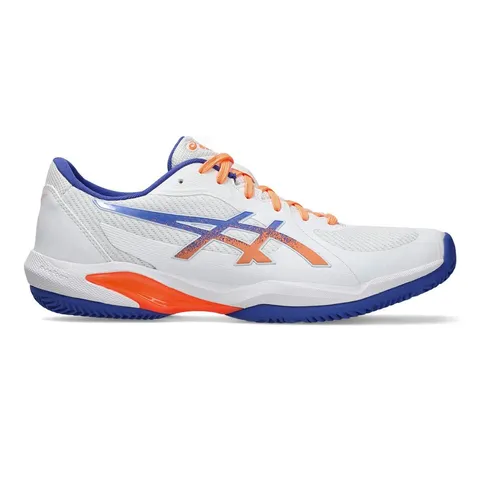 Asics 1041A465-100 Solution Swift FF 2 Padel Uomo, White/Dark Cobalt EU 39.5