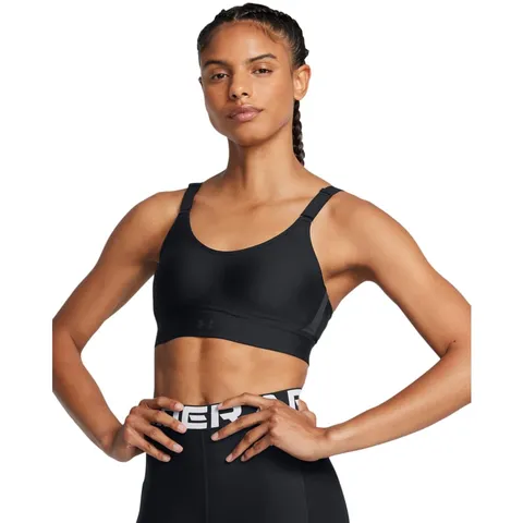 UA Infinity Mid 2.0 Reggiseno - Nero/Nero - L D-DD