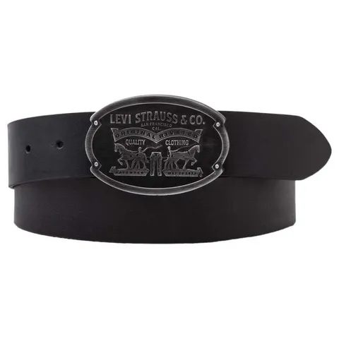 Levi's Billy Plaque Belt, Cintura Uomo, Regular Black, 80