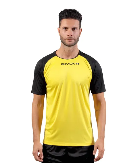 Givova Shirt Capo Interlock Giallo/Nero Tg. M