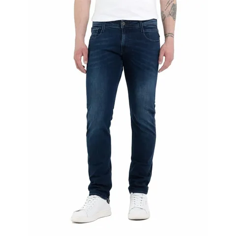 Replay Jeans Hyperflex Slim-Fit Anbass da Uomo con Elasticità, Blu (Blu Scuro 007), 29W