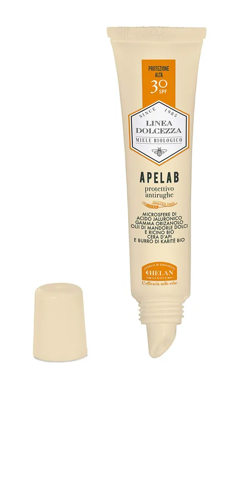 Helan, Apelab Linea Dolcezza - Balsamo Labbra Antirughe Protettivo con Protezione Solare