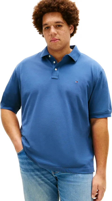 Tommy Hilfiger Polo da Uomo BT -1985 Regular -B MW0MW44073 S/S, Blu, 5XL