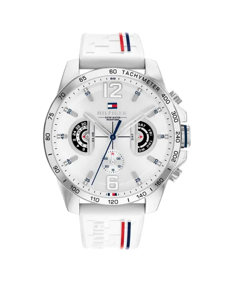 Tommy Hilfiger Orologio Analogico Multifunzionale al Quarzo per Uomo con Cinturino in