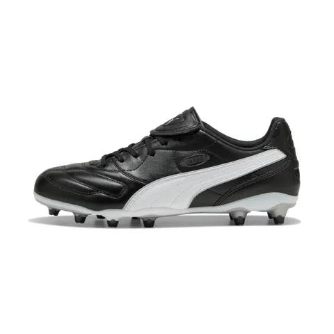 PUMA King Liga FG/AG, Scarpe da Calcio Unisex Adulto, Nero Argento Bianco, 40.5 EU, Puma
