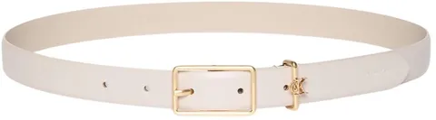 Calvin Klein Donna Cintura Square Buckle Loop 2,5 cm con Logo, Avorio (Chateau/Ck Light Gold), 75 cm