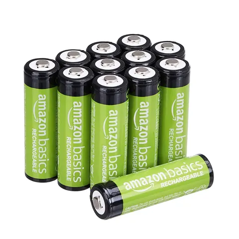 Amazon Basics confezione da 12 batterie AA NiMH Performance ricaricabili, 2000 mAh, 1,2