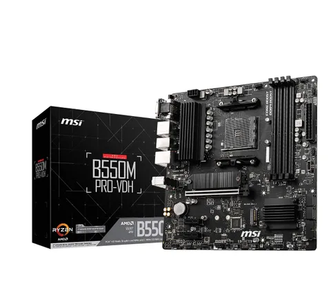 MSI B550M PRO-VDH Scheda Madre M-ATX - Supporta AMD Ryzen 3rd Gen, AM4, DDR4 Boost