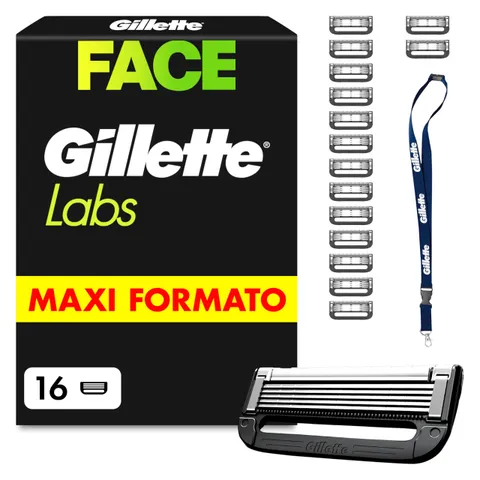 GilletteLabs LametteDi Ricambio Per Rasoio Da Uomo, Confezione Da 16, Compatibili Con