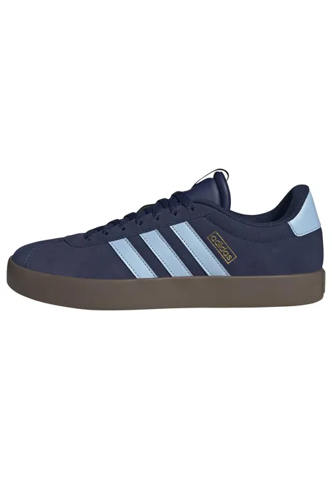 adidas Uomo VL Court 3.0 Shoes, Dark Blue/Clear Sky/Gold Met., 43 1/3 EU