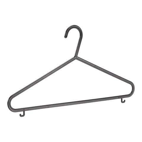 Amazon Basics Grucce per abiti, in plastica, con barra portapantaloni, confezione da 50