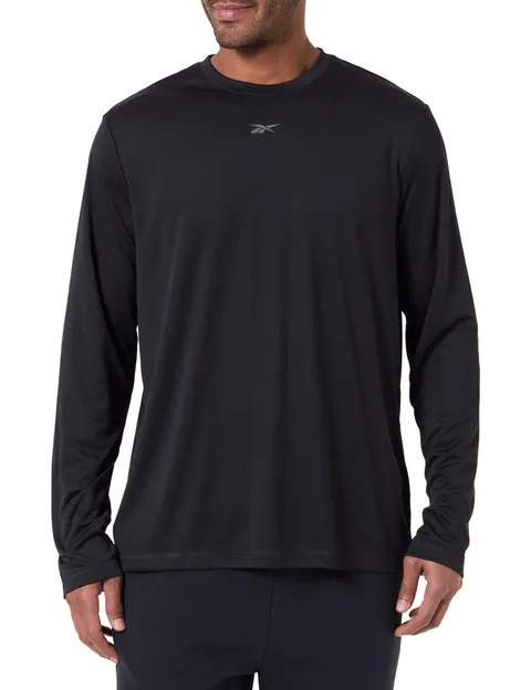 Reebok Maglietta da Uomo ID Train LS Tech, Nero, 3XL
