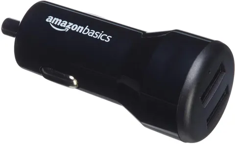 Amazon Basics Caricabatterie per auto a 2 porte USB, per dispositivi Apple e Android