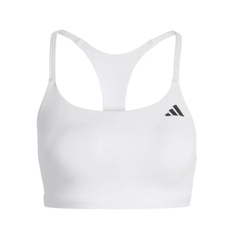 adidas Donna Optime Essentials Workout Light Support Bra, White, XL