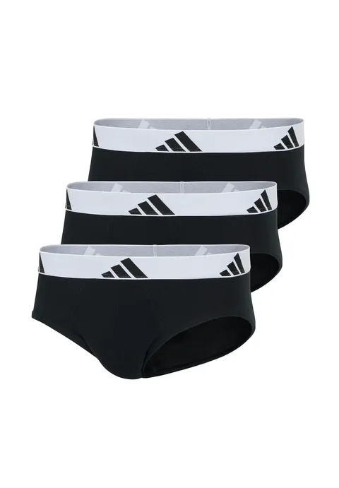 Adidas Slip da Uomo, Confezione da 3 Lettere (3 Pezzi) - Active Flex Cotton Biancheria