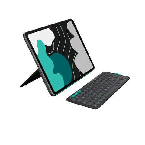 Logitech Flip Folio, custodia con tastiera per iPad Pro da 13 pollici (M4, M5) e iPad Air
