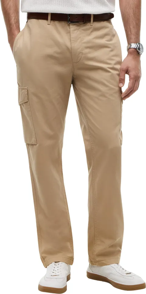 Tommy Hilfiger Uomo Pantaloni Cargo Denton Twill con Tasche, Beige (Sandalwood), 32W/32L
