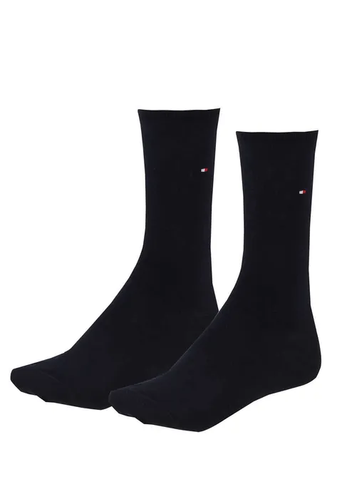 Tommy Hilfiger Classic, Calzini Donna, Navy 137, 39-42 (Pacco da 2)