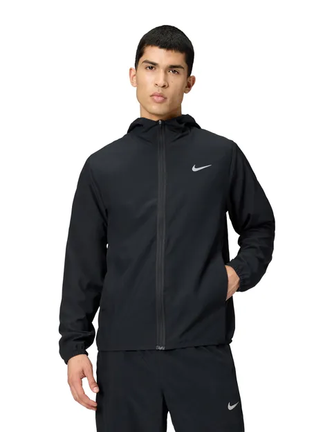 NIKE Men's Form Dri-Fit Hooded Versatile Jacket, Black/Reflective Silver, XX-Large