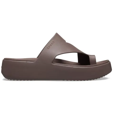 Crocs Getaway Platform Toe Loop, Sandali Donna, Truffle, 42/43 EU