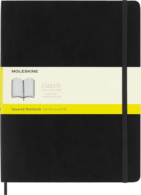 Moleskine Classic Notebook, Taccuino a Quadretti, Copertina Morbida e Chiusura ad
