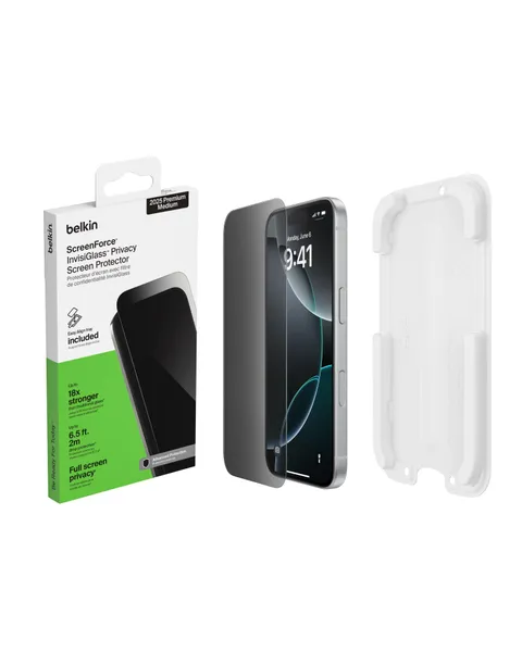 Belkin ScreenForce InvisiGlass Privacy Pellicola iPhone 17 Pro, Pellicola Protettiva
