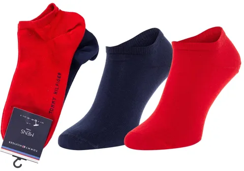 Tommy Hilfiger Sneaker, Calzini Uomo, Navy/Rosso, 39-42