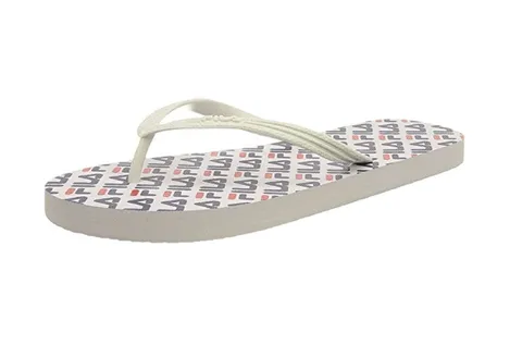 FILA Troy Logo Slipper Wmn, Mocassino Donna, Bianco, 41 EU