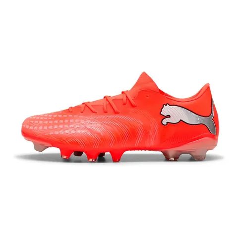 PUMA Scarpa da Calcio Unisex Future 9 Match Fusion FG/AG, Rosso Brillante, Bianco, Nero