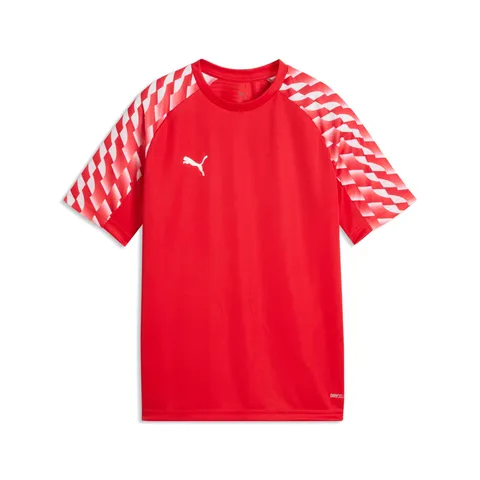 PUMA teamLIGA26 - Maglia Jr, 116, Colore: Rosso/Bianco/Rosso