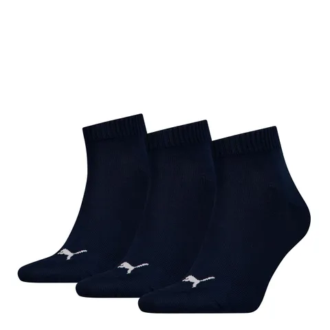PUMA Quarter Calzini, Dark Navy, 39-42 (Pacco Da 3) Unisex-Adulto