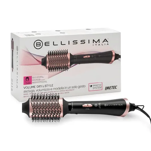 Bellissima Imetec Volume Dry & Style - Spazzola ad aria calda