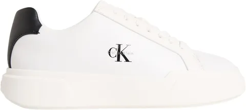 Calvin Klein Donna Sneakers con Suola Preformata Chunky Laceup in Pelle, Bianco