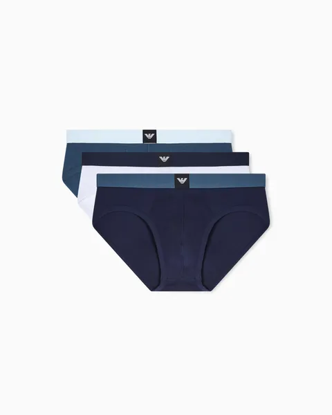 Emporio Armani Slip Uomo, Inchiostro/Orion/Bianco, L