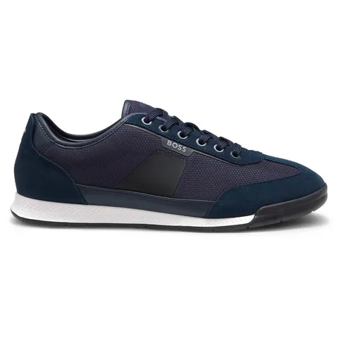 Boss Uomo Nitan_Lowp_txmx 10280114 01 Low Profile Trainers, Blu Scuro, 41 EU